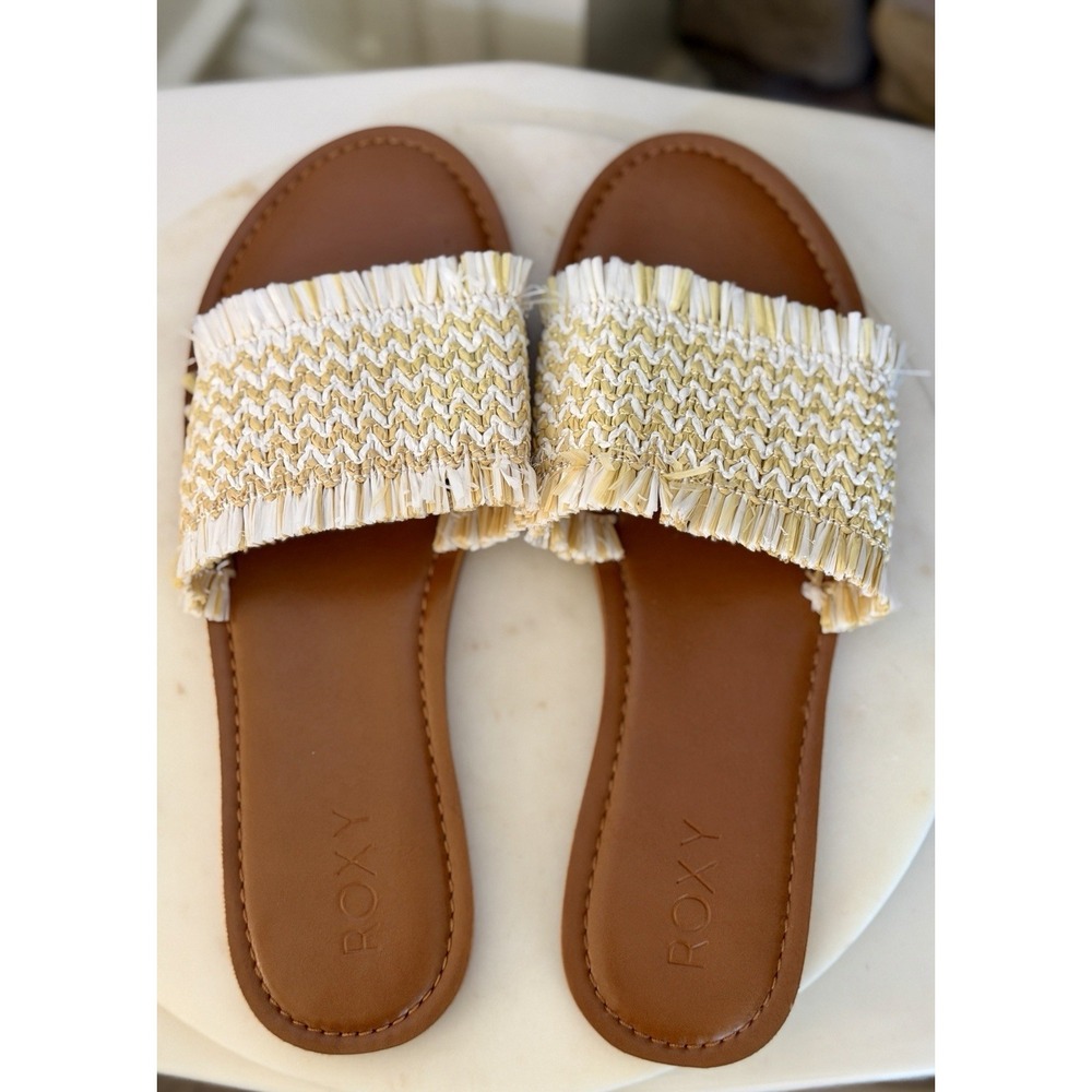 Roxy Kaia Slim Woven Slide Sandals Women's Size 10 Boho